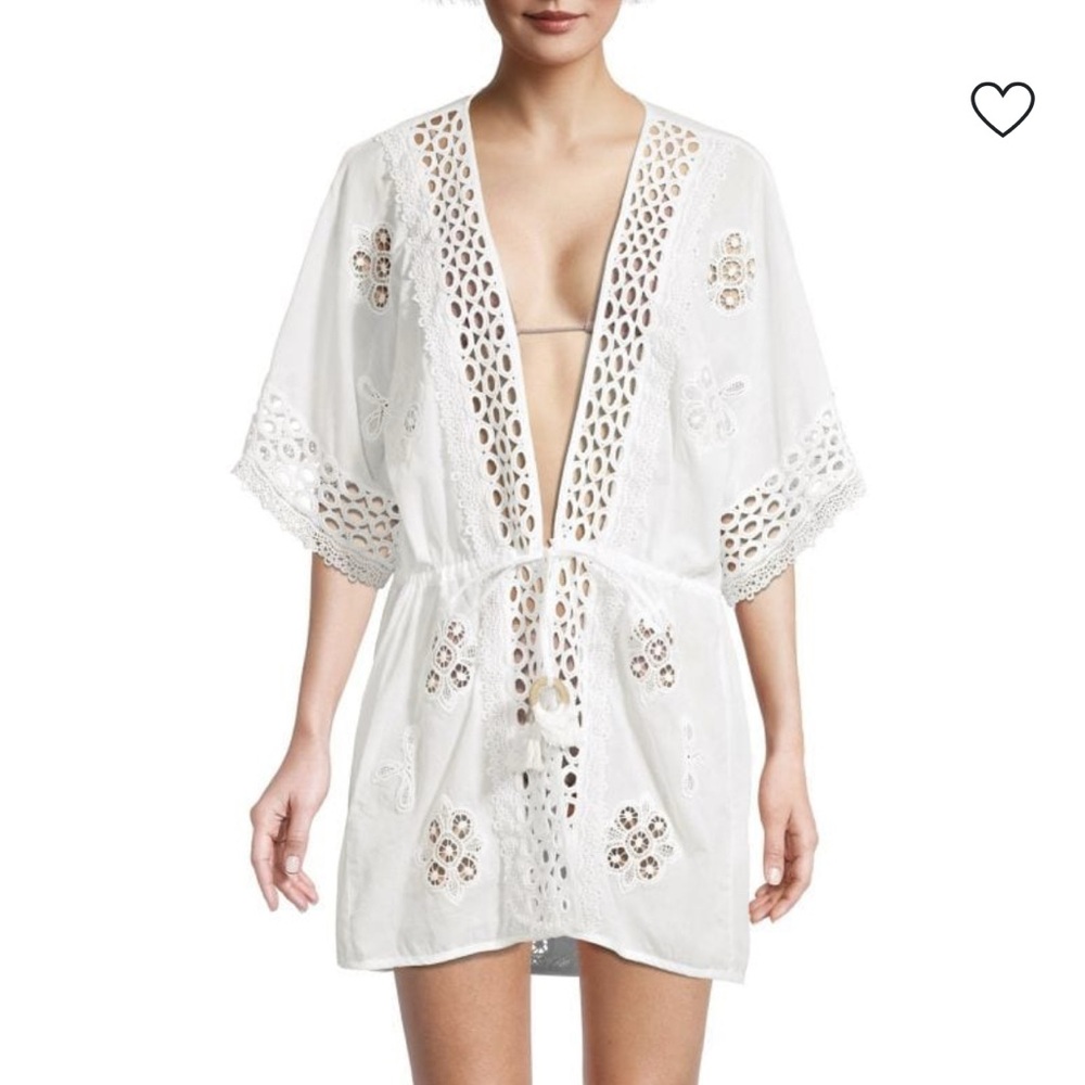 Ramy Brook White/cream Delphine coverup dress
